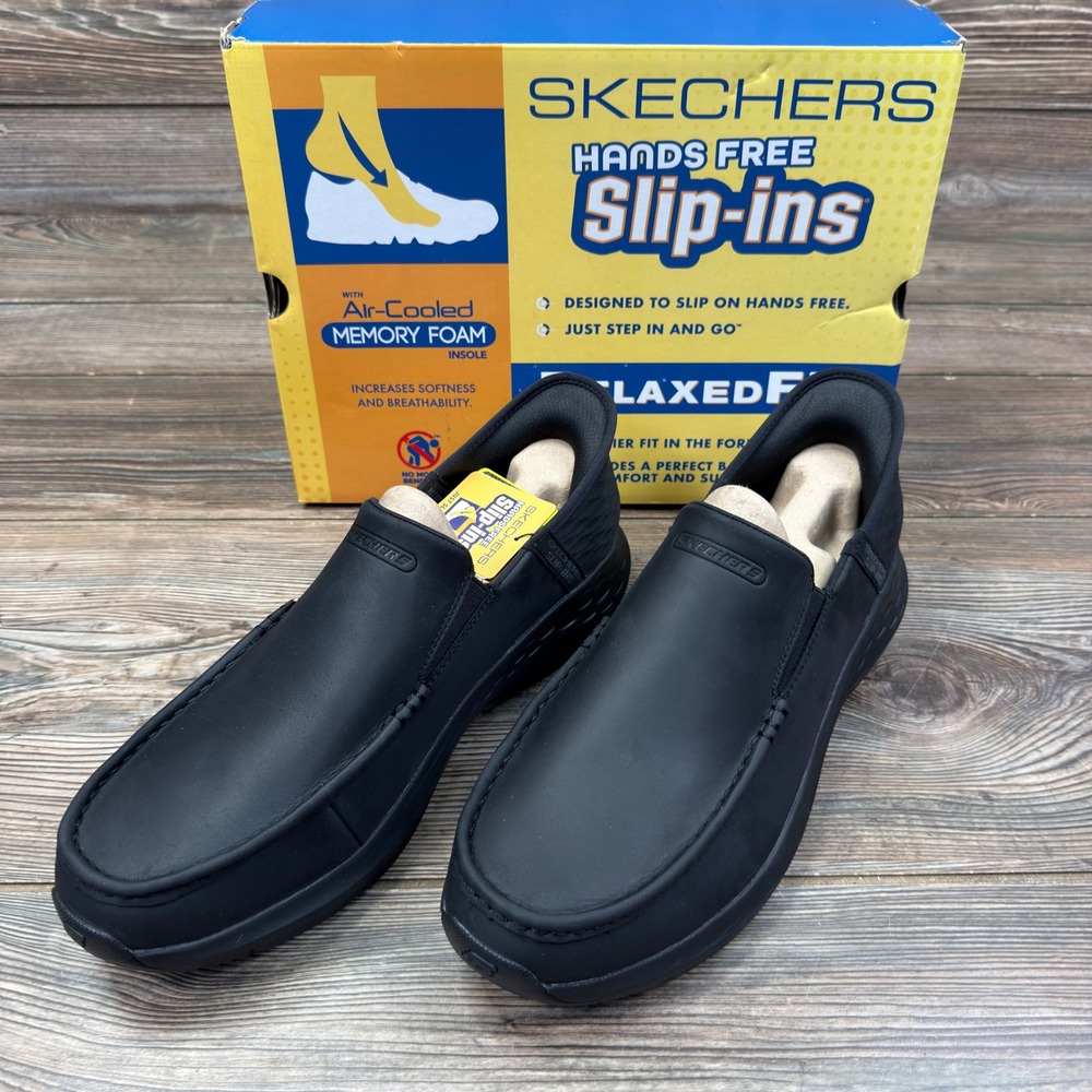 Skechers Mens 11 Hands Free Slip-ins Parson Oswin Black 204866 New